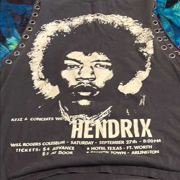 Hendrix Graphic Tank Top with Eyelet Details - Picture 1 of 1